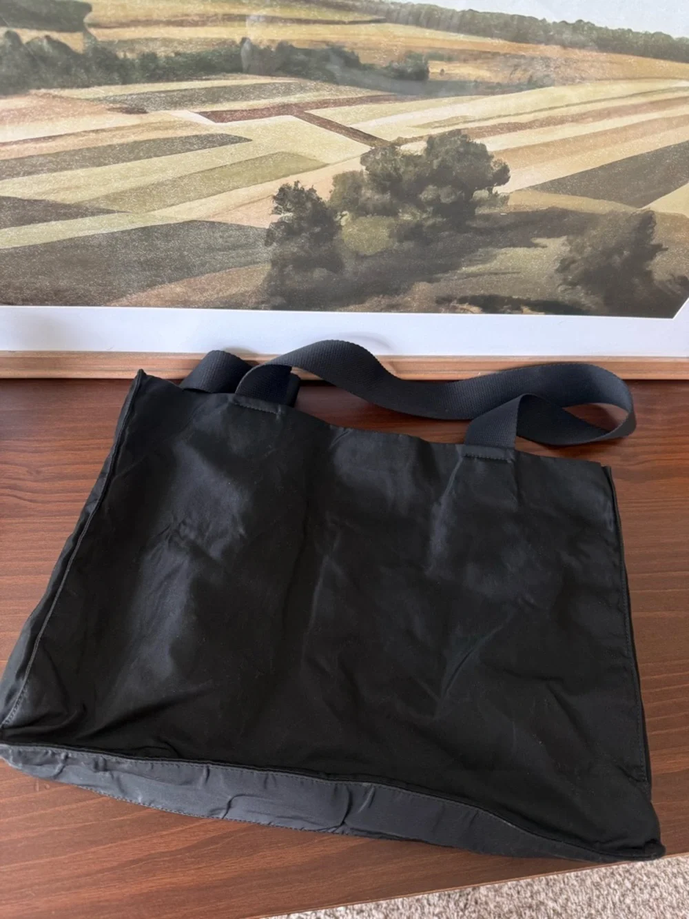Prada Black Nylon Shopper Tote Bag